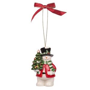 Spode Christmas Tree Snowman Ornament – New in Box